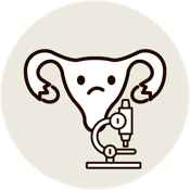 Icono ovarios microscopio